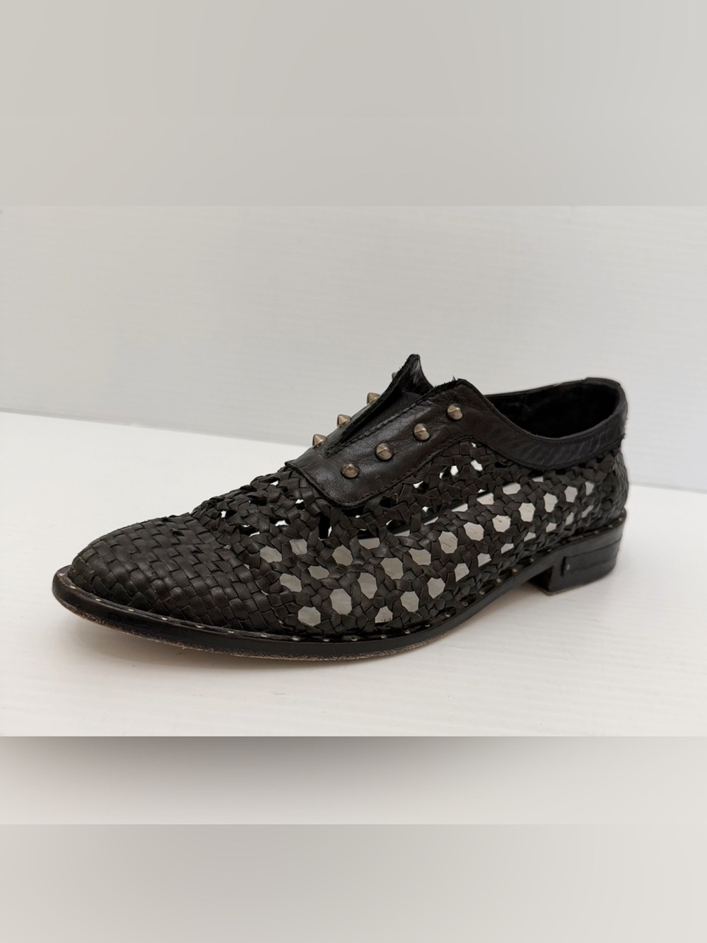 Freda Salvador - Wish Woven Oxford Black Woven Cutout Women's Oxford Shoes - 6